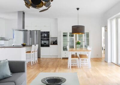 Hemma hos Åsa och Viktor Vardagsrum/Matplats, AChoice stenhus