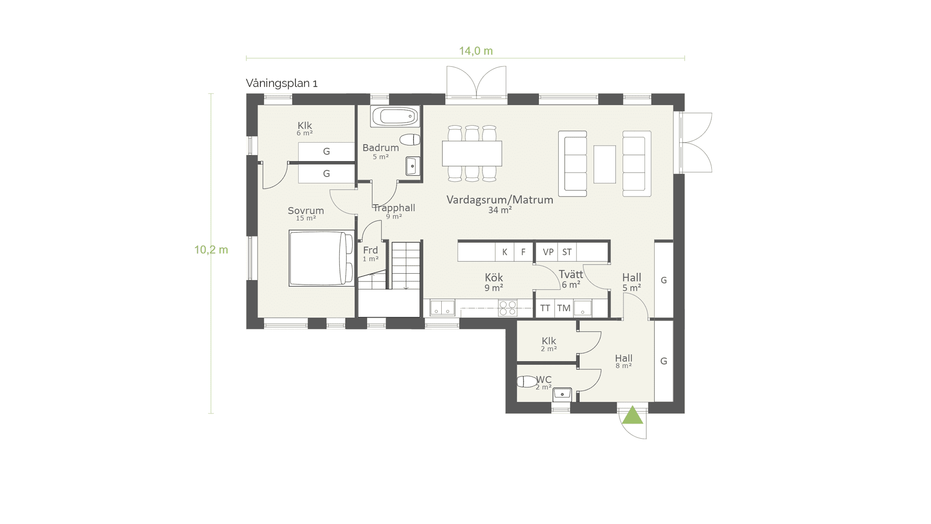 Modern 02 Planlösning Plan 1